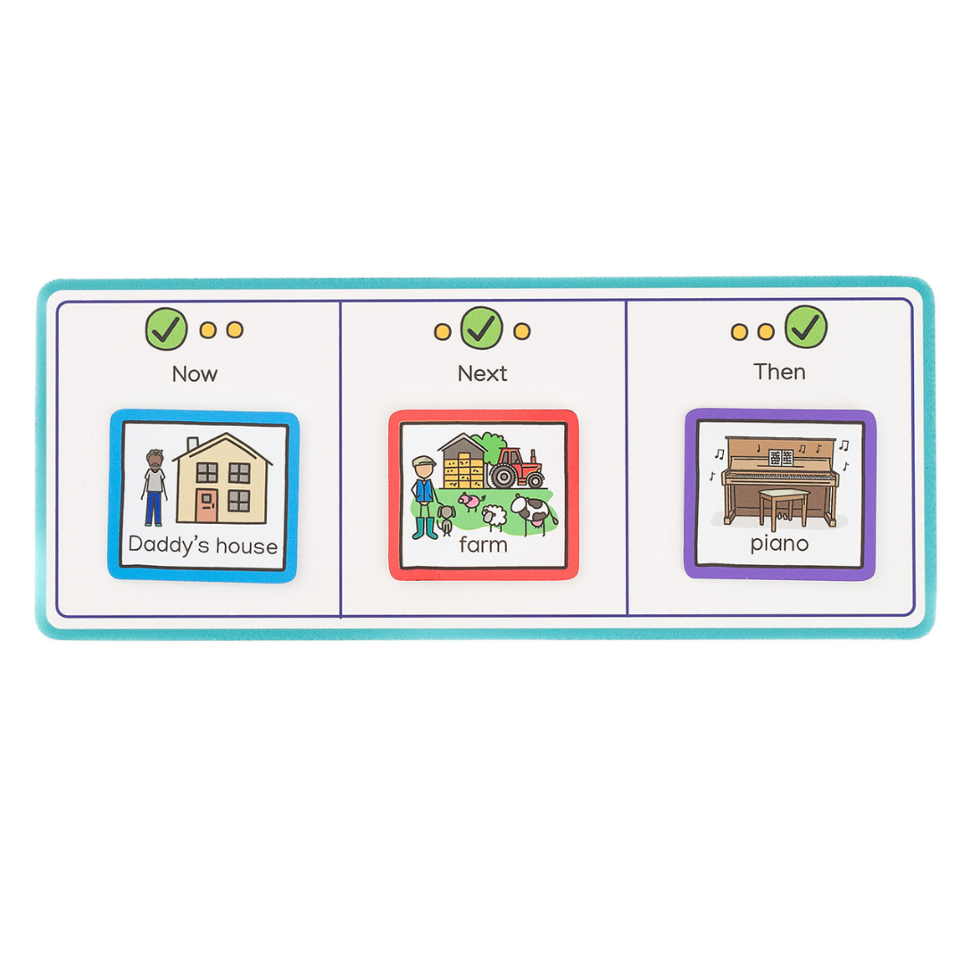 First Now Next Now, Next and Then Board with personalised symbols – Create Visual Aids Ltd