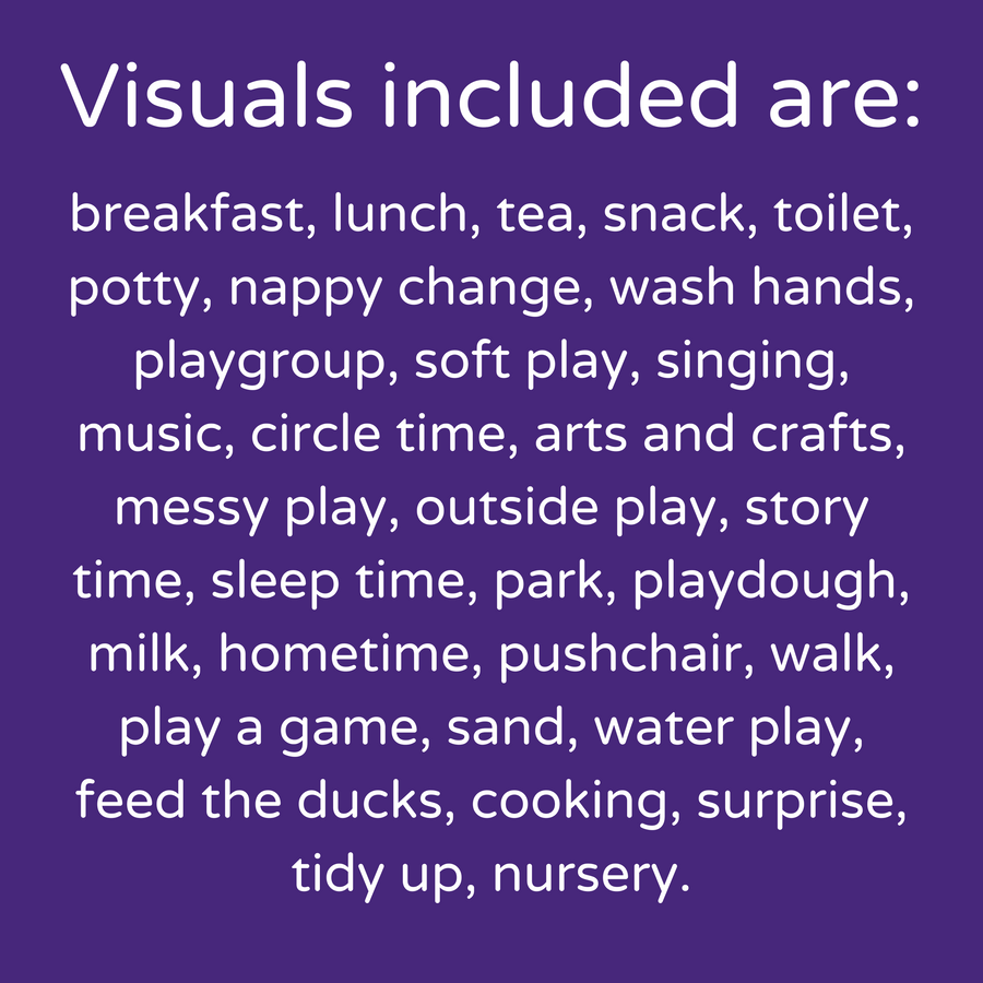 Visual Timetable for Nursery & Childminders
