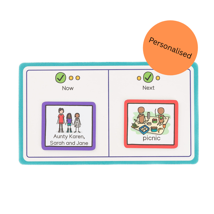 Now and Next Board with personalised symbols