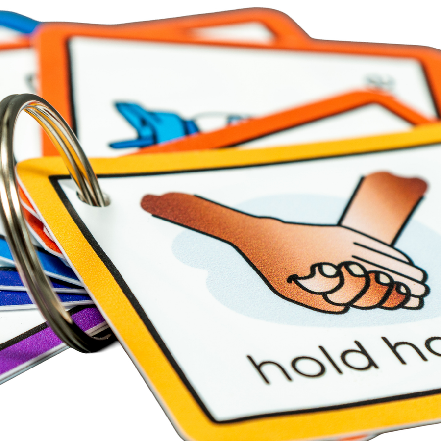 Personalised Keyring of Symbols | Custom Visual Communication Cards for ...