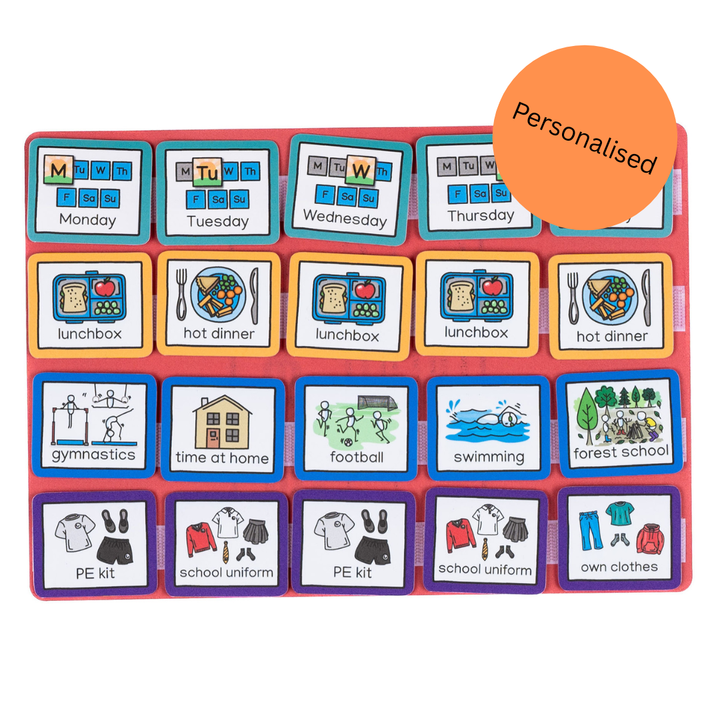 Personalised A4 Weekday Chart