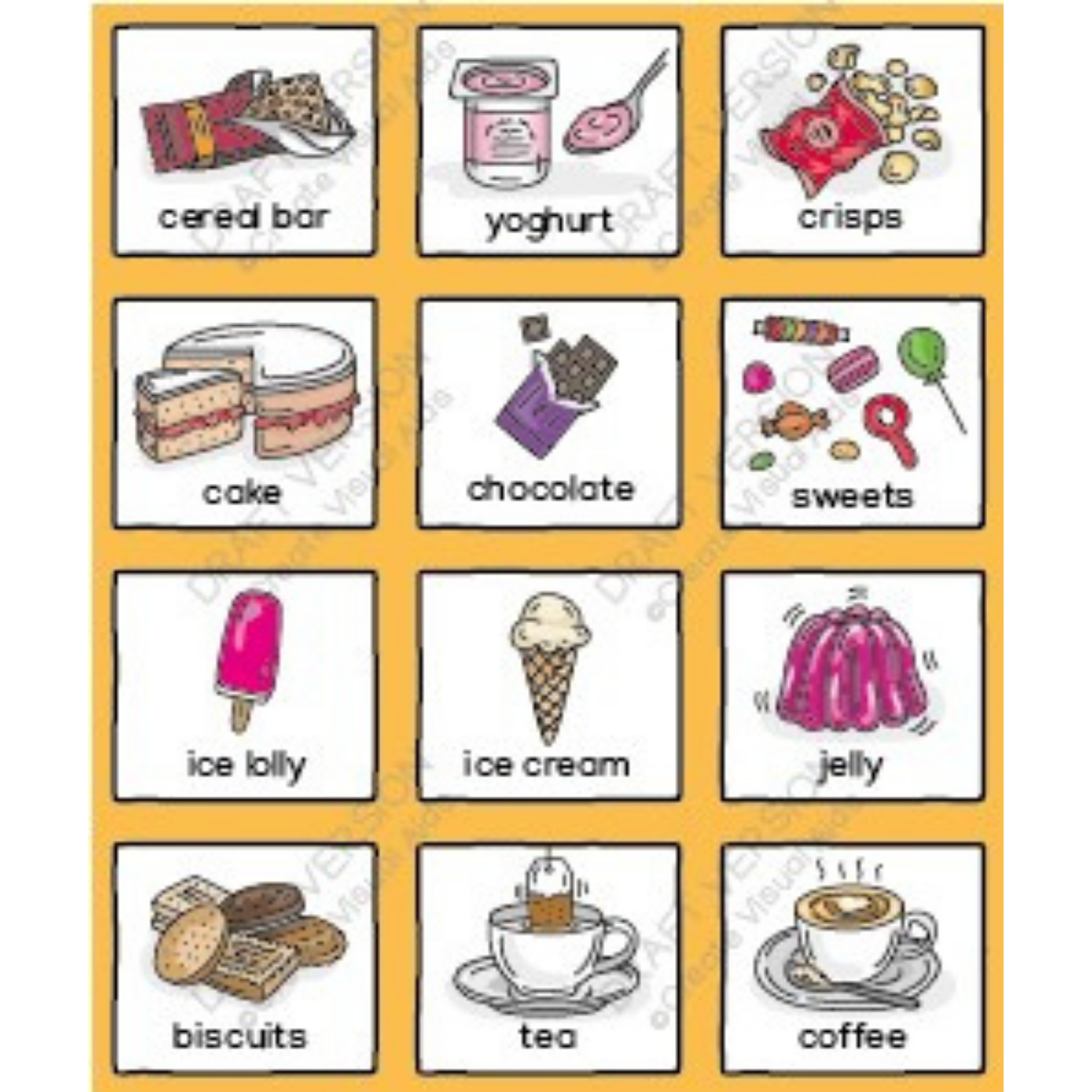 Snatch Food Visual FOOD AND DRINK - PDF Version – Create Visual Aids Ltd