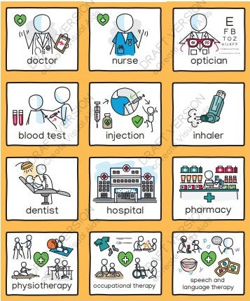 Health Topic Worksheet Visual HEALTH, MEDICAL AND THERAPY - PDF Version – Create Visual Aids Ltd