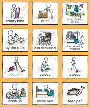 HOUSEHOLD CHORES VISUALS - PDF Version