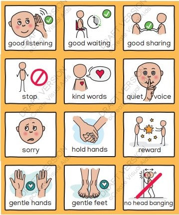 Good Behavior Signs POSITIVE BEHAVIOUR - PDF Version – Create Visual Aids Ltd