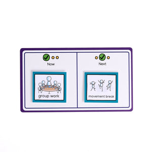 Now and Next Board with personalised symbols