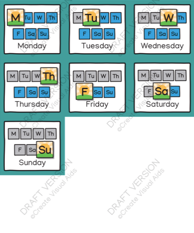 DAYS OF THE WEEK / TIMES OF DAY - PDF Version