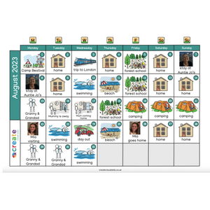 Personalised Monthly Calendar PDF